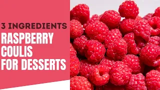 Raspberry Coulis Recipe | Berry Sauce for desserts 👉 Only 3 ingredients | Fuzz & Buzz #Shorts