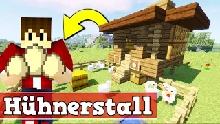 Wie baut man eine funktionierende Hühnerfarm in Minecraft | Minecraft Hühnerfarm bauen deutsch