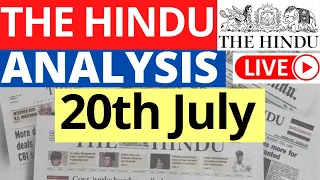 20th July 2023 | The Hindu Newspaper Analysis | Live Current Affairs for UPSC IAS by Sahil Saini