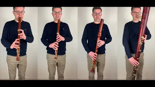 Vivaldi: Concerto for Two Violins in a minor RV 522 - played on Recorders