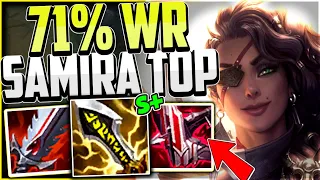 SAMIRA IS SECRETLY A S+ TOP LANER🤫 (71% WR BUILD👌) | How to Play Samira Season 13 - League of Legend