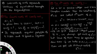 Formulae for Demoivre's Theorem || Revision||