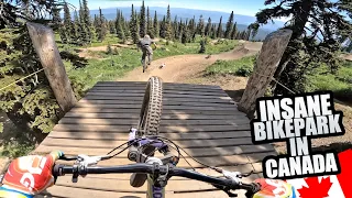 RIDING AN INSANE BIKE PARK IN CANADA ON MY NEW ENDURO BIKE!