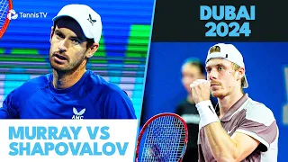 MARATHON Denis Shapovalov vs Andy Murray Match 😮‍💨 | Dubai 2024 Highlights