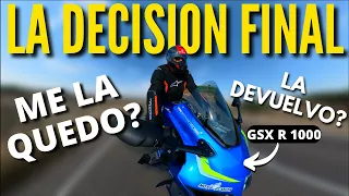 ME QUEDO LA GSX R 1000? o la devuelvo a Moto Ocasión? LA DECISIÓN FINAL!!