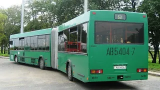 Автобус Минска МАЗ 105 065 госномер АВ 5404-7 маршрут 107 (1 часть)