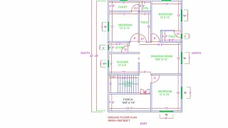 3Bed Room II House Plan