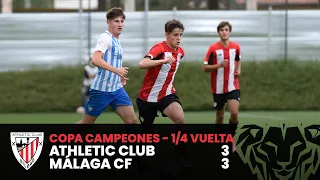 ⚽ Resumen I Copa Campeones DH Juvenil - 1/4 vuelta I Athletic Club 3-3 Málaga CF I Laburpena
