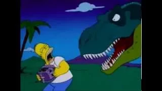 Homer Simpson kills the Dinosaurs