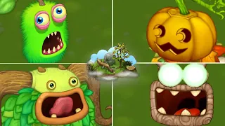 Plant Island - All Monsters Sounds & Animations | My Singing Monsters