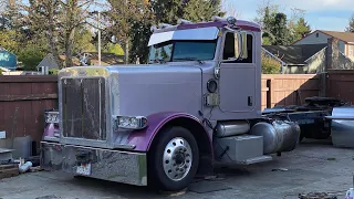 Часть 7 замена масла в коробке, установка козырька и зеркал ￼на Peterbilt 379 Cummins ISX565