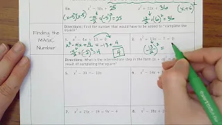 5.7- Completing the Square (Part 1)