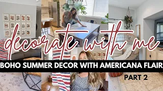 SUMMER CLEAN AND DECORATE PART 2 / BOHO SUMMER DECOR / 4TH OF JULY DECORATE WITH ME / BROOKE ANN