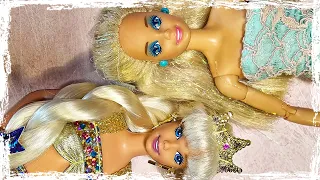 Обзор Барби 90 х Barbie Jewel Hair Mermaid  и рассказ о том как я собрала куклу по частям.