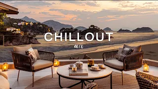 ☀️ Sunset Seaside Rooftop Coffee 🍵  Calm & Relaxing Background Music 🎶