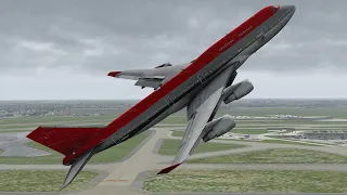 B747 Pilot Lost Control Of Aircraft During Stormy Weather | XP11