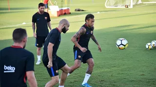 Neymar and Nelson Semedo 'Fight' in training session HD