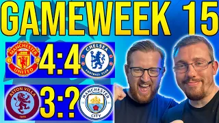 PREMIER LEAGUE PREDICTIONS GAME WEEK 15