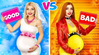 GOOD Pregnant vs BAD Pregnant! Awkward Pregnancy Situations with a Good & Evil Girls by RATATA BOOM