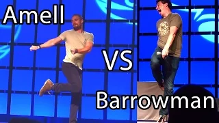 Arrow's Amell vs Barrowman Prank w/ Jazz Kick Oliver & Malcolm Merlyn meeting Phoenix Comicon