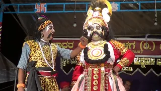 Yakshagana -- Thenku Badagu - Gada Yuddha - 1 - Bantwala-Halladi Hasya