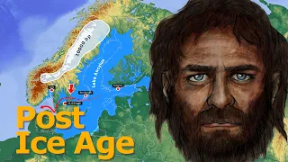 What glaciers left behind in the post-ice age in Scandinavia