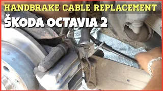 Handbrake cable replacement of Škoda Octavia 2. #skoda #octavia #handbrake