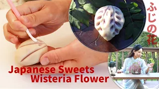 Wagashi Japanese Sweets Wisteria Flowers/日式甜点 紫藤花/和菓子 藤の花