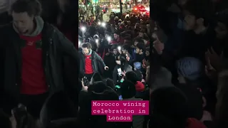 #morocco #wining #celebration in #london #trafalgarsquare