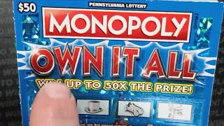 More MONOPOLY OWN IT ALL Pennsylvania Lottery scratch offs 🍀 Scratchcards 🍀