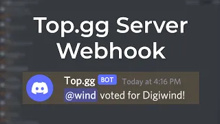 How to Make a Top.gg Vote Webhook for Your Server