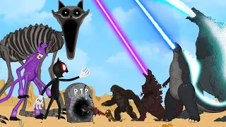 TEAM GODZILLA Monsters vs Catnap, Dog Day, Huggy Wuggy, Siren Head, Cartoon Cat / ANIMATION