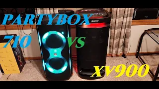 JBL Partybox 710 ☣️ vs Sony SRS XV900 ☢️- Basement Brawl Speaker Comparison. Can XV900 Top the 710❓