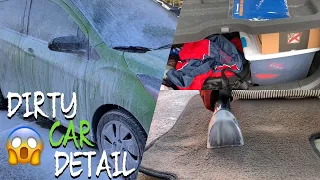 DIRTY CAR DETAILING | Complete Satisfying Deep Cleaning of Dirty Car Interior and Exterior