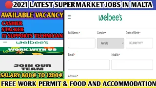 🔴2021 Latest Supermarket Jobs In Malta||Sales Assistant Jobs In Malta||Cashier Jobs In Malta