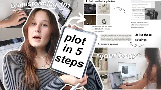 HOW TO PLOT A BOOK *EASY* 🖋 ⭐ (in 5 steps) my updated plotting technique + best brainstorm tips