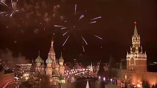 MOSCOW   RUSSIA FIREWORKS 2019  New Year's Eve