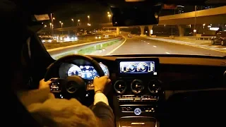 Mercedes AMG C63 S Facelift NIGHT POV Drive - Cold Start & AMG Performance Exhaust Sound
