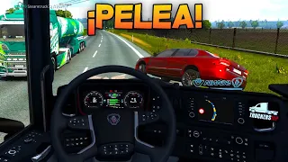 ¡ME ARMAN PELEA EN LA RUTA DE LOS NOOBS! | Euro Truck Simulator 2