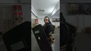 Shooting with ballistic shield