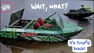 We got Cleet's DEW Boat Back up and running! [ 90MPH GP1800 INSIDE ]