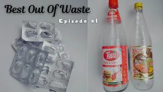 Best Out Of Waste Material Craft Ideas | Empty Waste Bottle Flower Pot Idea | Empty Medicine Wrapper