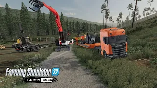 RESCUING CRASHED TRUCK LOADED WITH LOGS | FS22 | HOLMÅKRA | LOGGING | FORESTRY | RESCUE