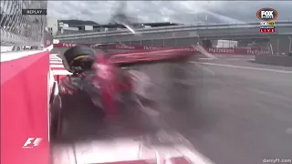 Carlos Sainz crash Russian GP 2015