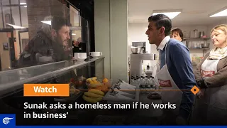 Sunak asks a homeless man if he ‘works in business’