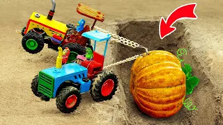 Top diy tractor making mini train transporting gasoline for petrol pump | diy pumpkin car | HP Mini