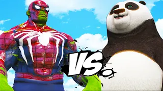 Spider-Hulk vs Po - Kung Fu Panda