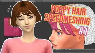 Sims 4 blender hair speed meshing - Poppy hair