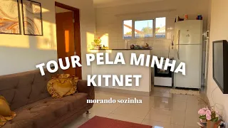 TOUR PELA MINHA KITNET: morando sozinha || atualizado 5 meses