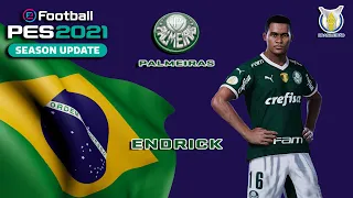 ENDRICK face+stats (Palmeiras) How to create in PES 2021